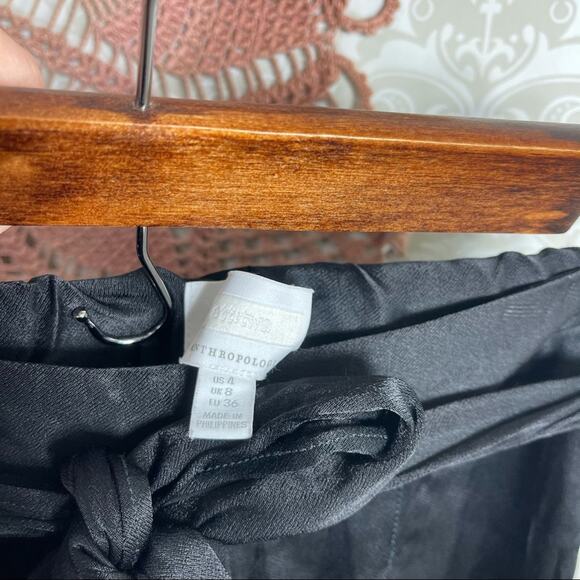 5/$30 Anthropologie Ett: TWA Black Waist Tie Pants Sz 4 - Picture 4 of 6